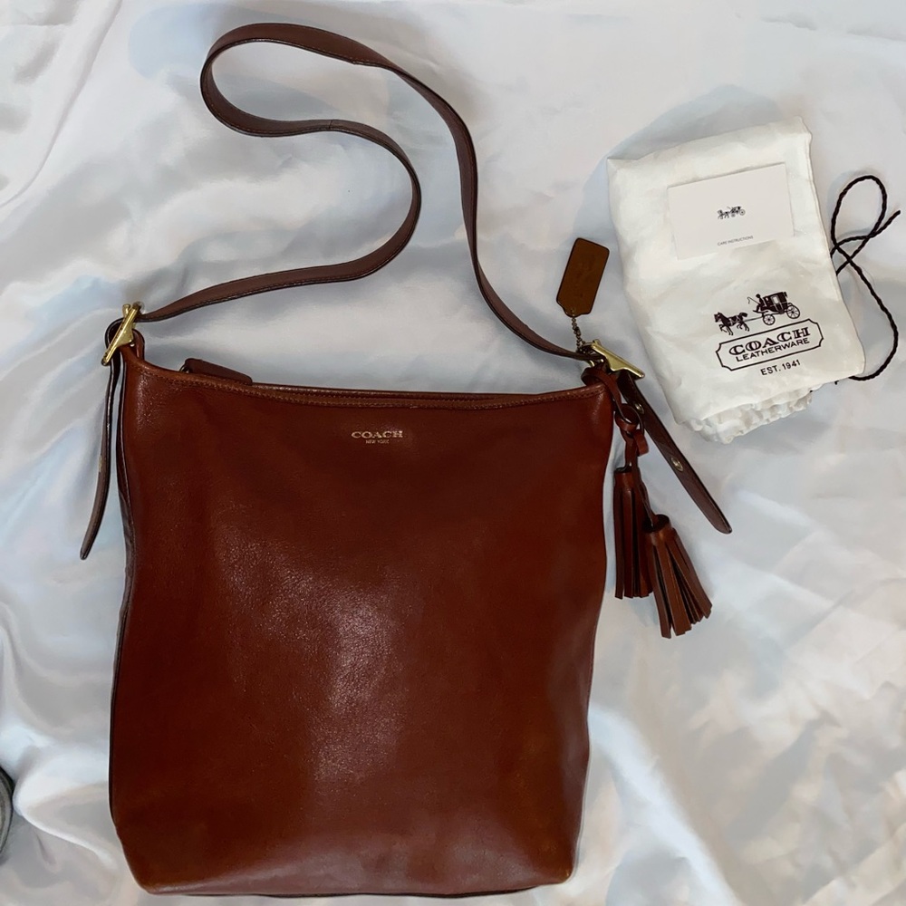 Coach Legacy Tassel Duffle Leather Shoulder/Crossbody Bag